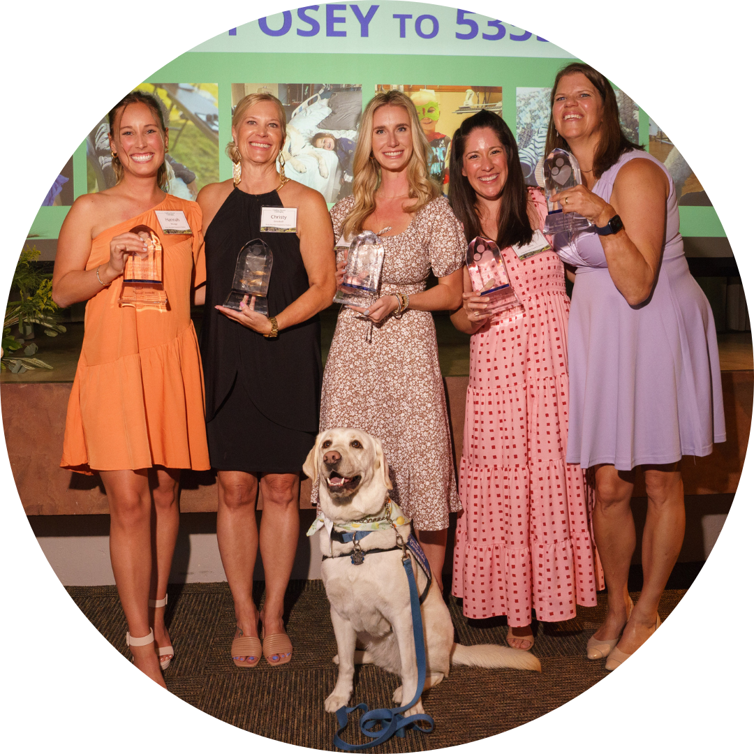 The Child Life Team from Rocky Mountain Hospital for Children with Posey at the Cradling Hearts Celebration