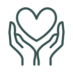 Hands holding a heart