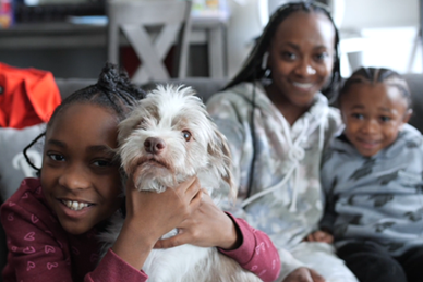 Picture3 (2) | Rocky Mountain Children's Health Foundation Stink Bug Project therapy dog in action