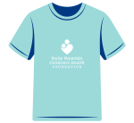 Swag Shop | Rocky Mountain Children's Health Foundation Teal and blue RMCHF t-shirt. New monthly donors will receive 10% off RMCHF swag